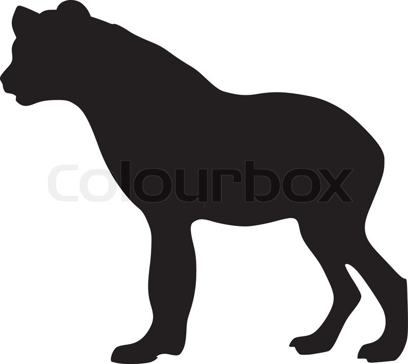 800x714 Silhouette Of Hyena Stock Vector Colourbox