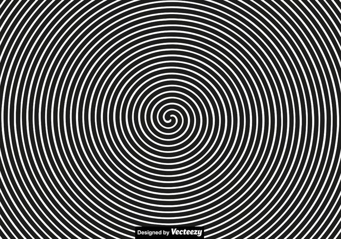 700x490 Vector Concept For Hypnosis. Black Spiral