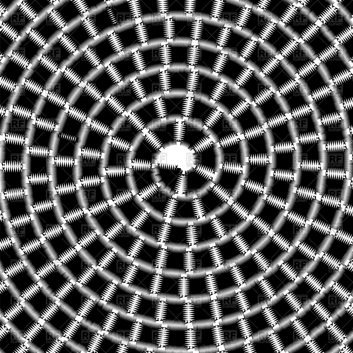 1200x1200 Black Hypnotic Monochrome Spiral Background Vector Image Vector
