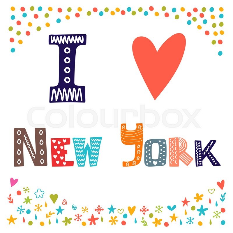 800x800 I Love New York. Cute Postcard. Greeting Card From New York