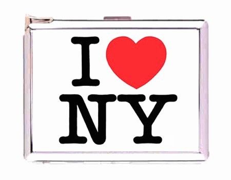450x352 I Love Ny New York Double Sided Cigarette Lighter Case Money Clip