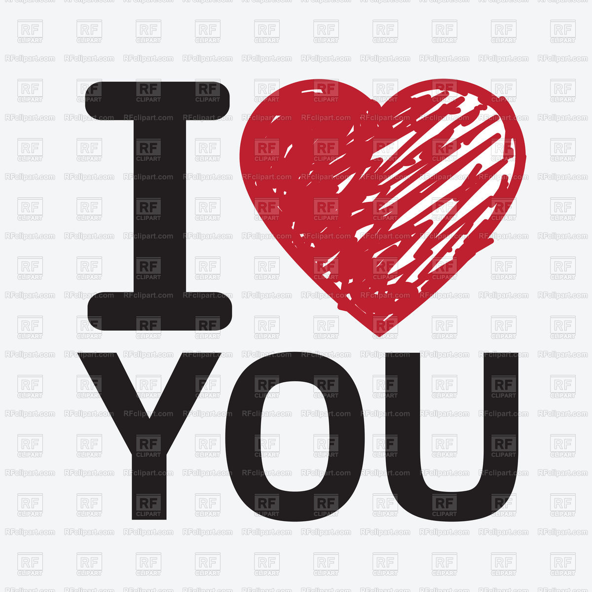 1200x1200 I Love You Vector Image Vector Artwork Of Fonts Amp Type Tumdee
