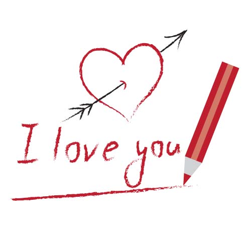 500x500 I Love You Creative Vector Design 04 Free Download