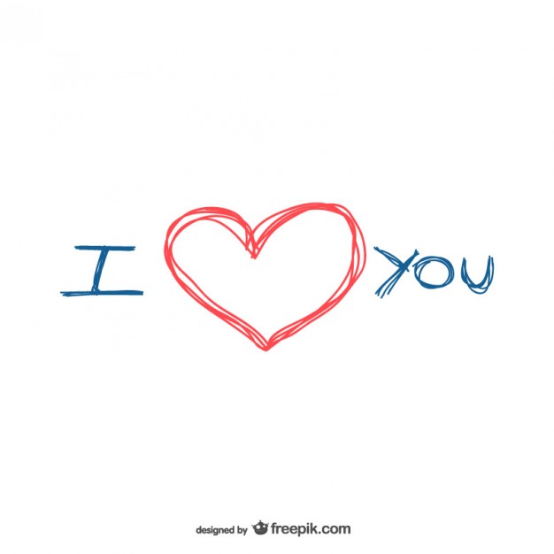 626x626 I Love You Scribble Vector Free Download