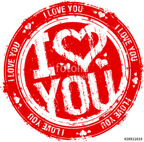 500x494 I Love You Vector Rubber Stamp. Stock Image And Royalty Free