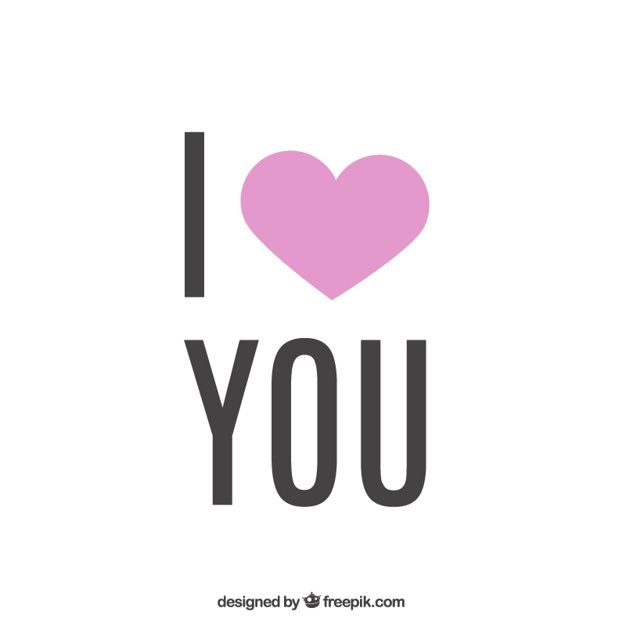 626x626 Minimalist I Love You Vector Free Download