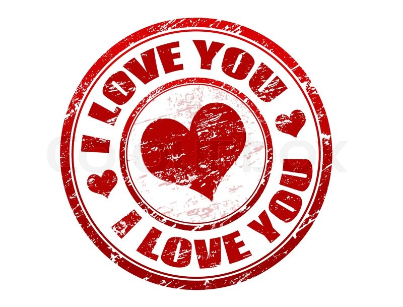 800x609 Postal Stamp I Love You Stock Vector Colourbox