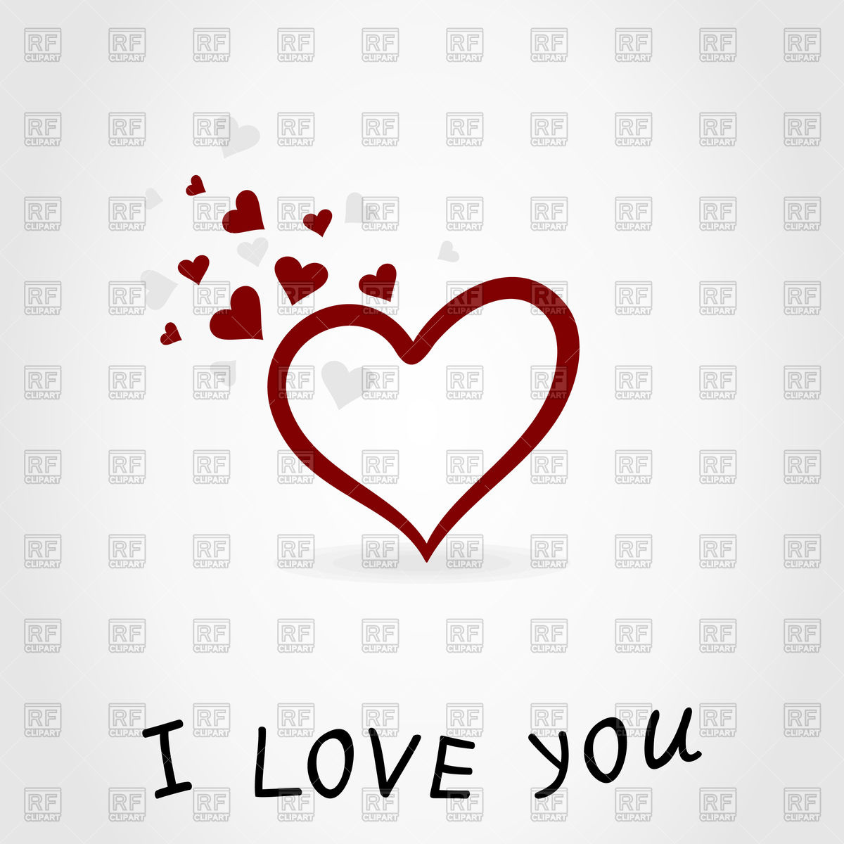 1200x1200 Heart And Inscription I Love You Vector Image Vector Artwork