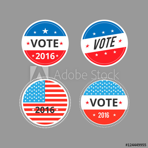 500x500 Vector Illustration Of Voted Stickers,signs