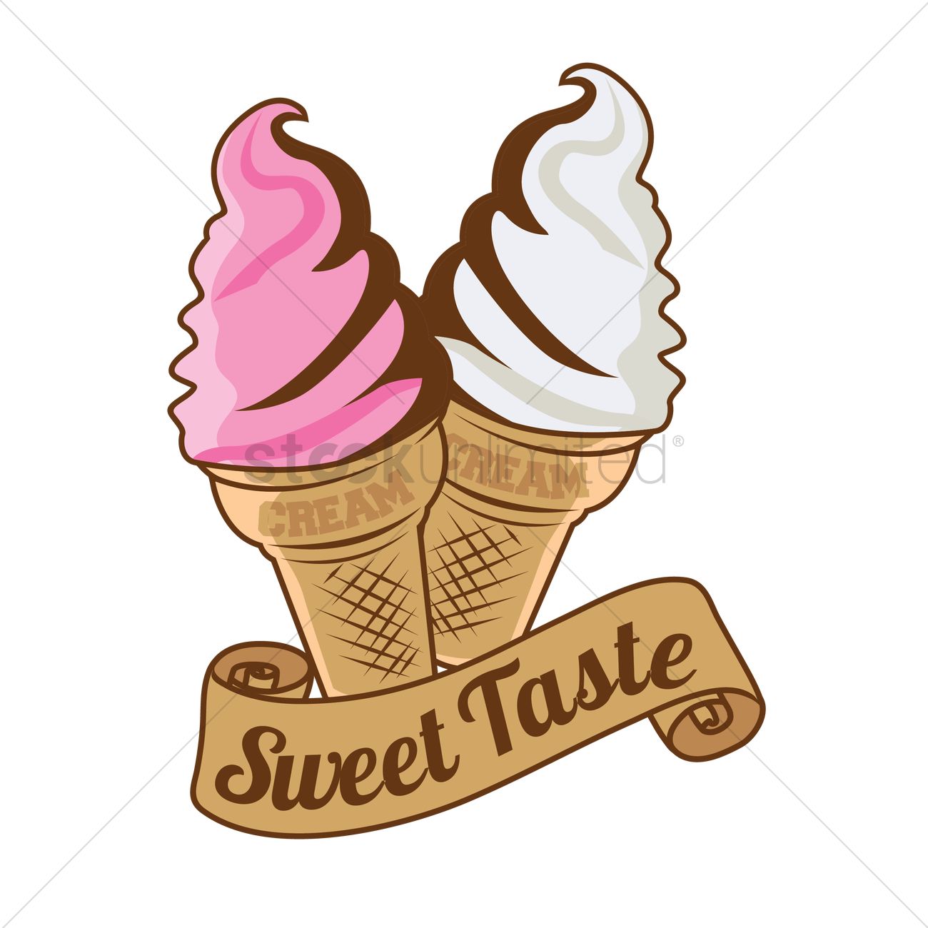 1300x1300 Ice Cream Cones Vector Image