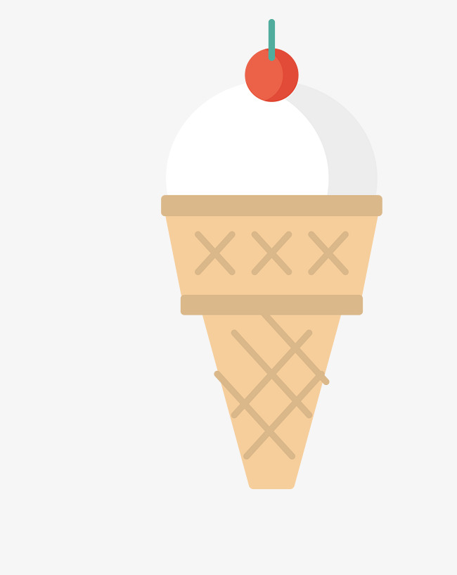 650x817 Vector Color Summer Ice Cream Cone, Color Vector, Summer Vector