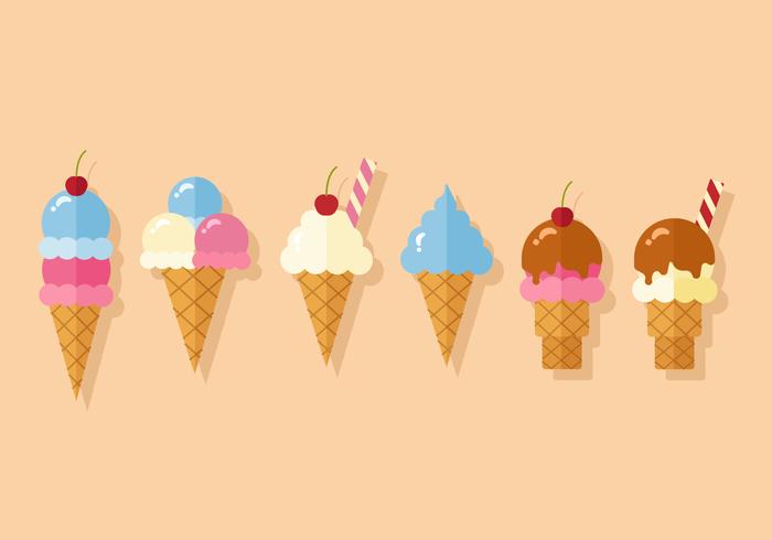700x490 Vector Ice Cream Cones