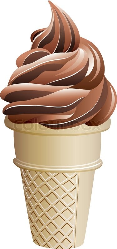 375x800 Vector Chocolate Icecream Cone Stock Vector Colourbox