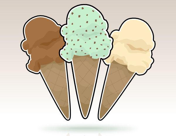 600x465 Free Ice Cream Cones Vector Art 123freevectors
