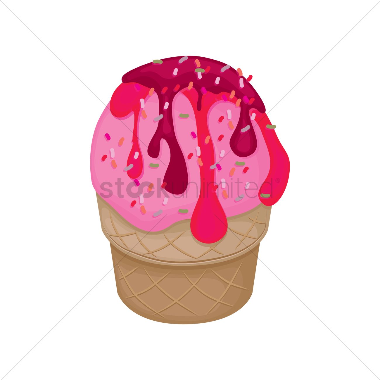 1300x1300 Ice Cream Cup Vector Image