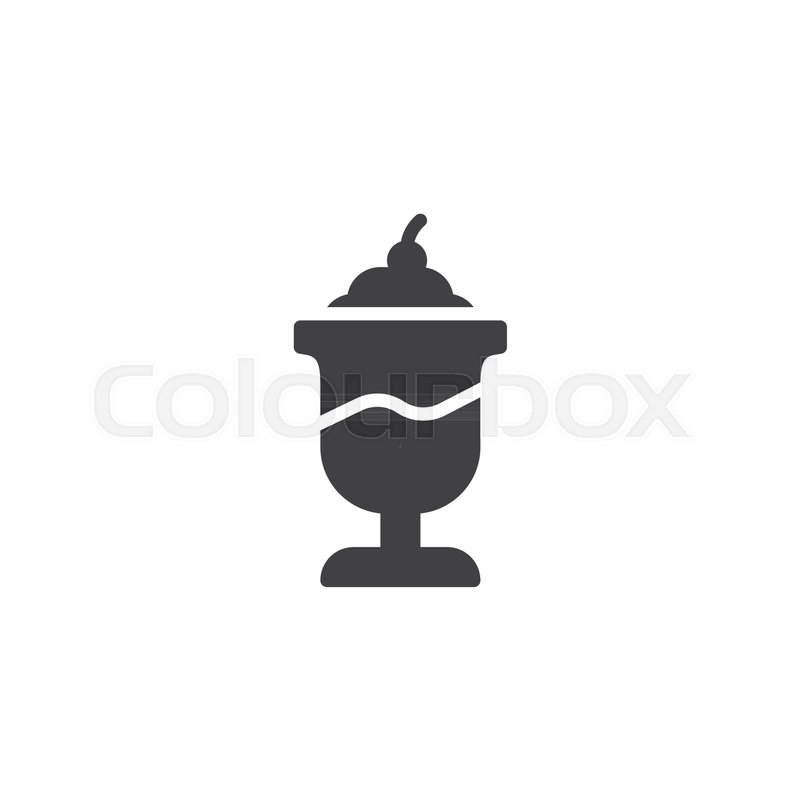 800x800 Ice Cream Cup Vector Icon. Filled Flat Sign For Mobile Concept And