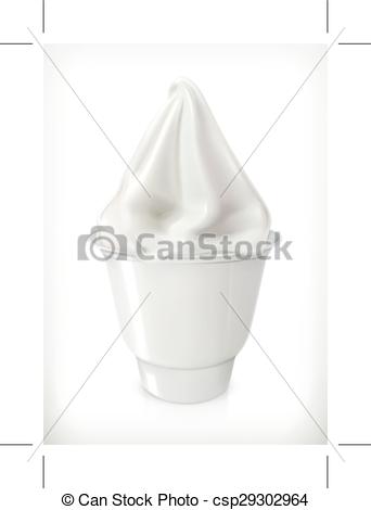 342x470 Ice Cream In The Cup. Soft Ice Cream In The Cup, Vector Icon