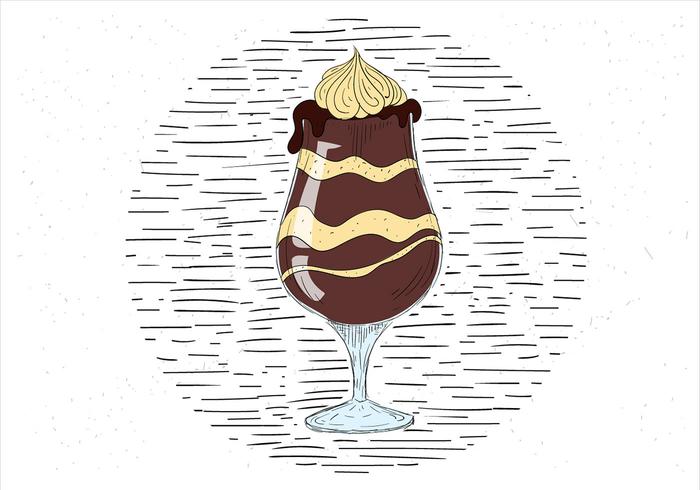 700x490 Free Hand Drawn Vector Cup Of Ice Cream Illustration