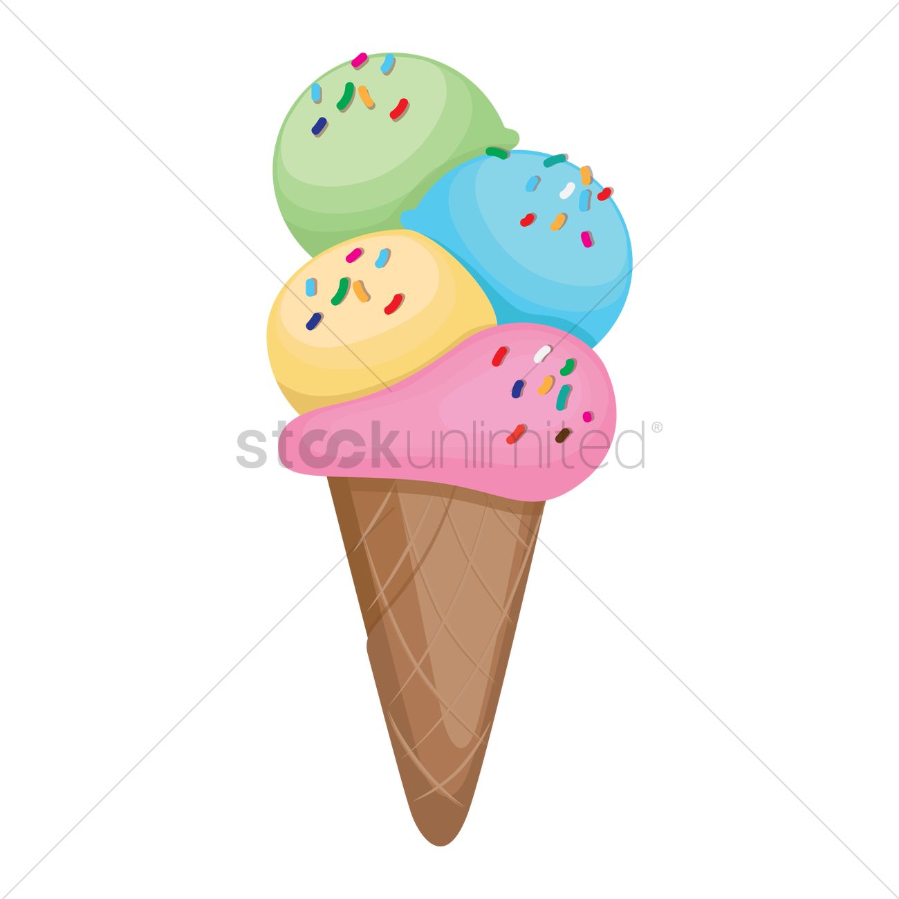 1300x1300 Ice Cream Scoops Vector Image