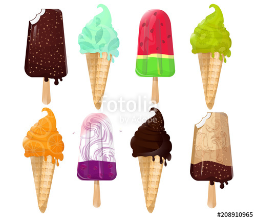 500x429 Collection Vector Ice Cream.isolated Cartoon Icons. Ice Cream
