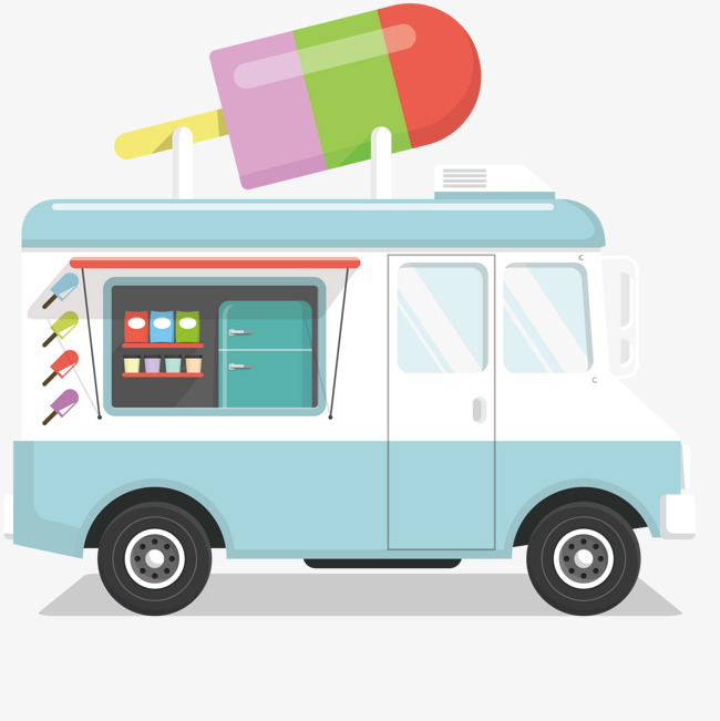 650x651 Ice Cream Truck Design, Ice Vector, Truck Vector, Truck Clipart