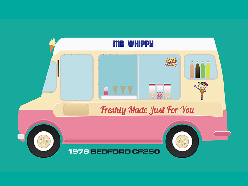 800x600 Bedford Ice Cream Van By Garry Mccormack