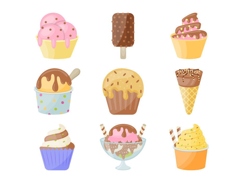 930x700 Ice Cream Vector Icons Frebers