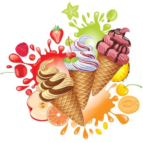 500x500 Free Download Different Colored Ice Cream Vector 01. File Format