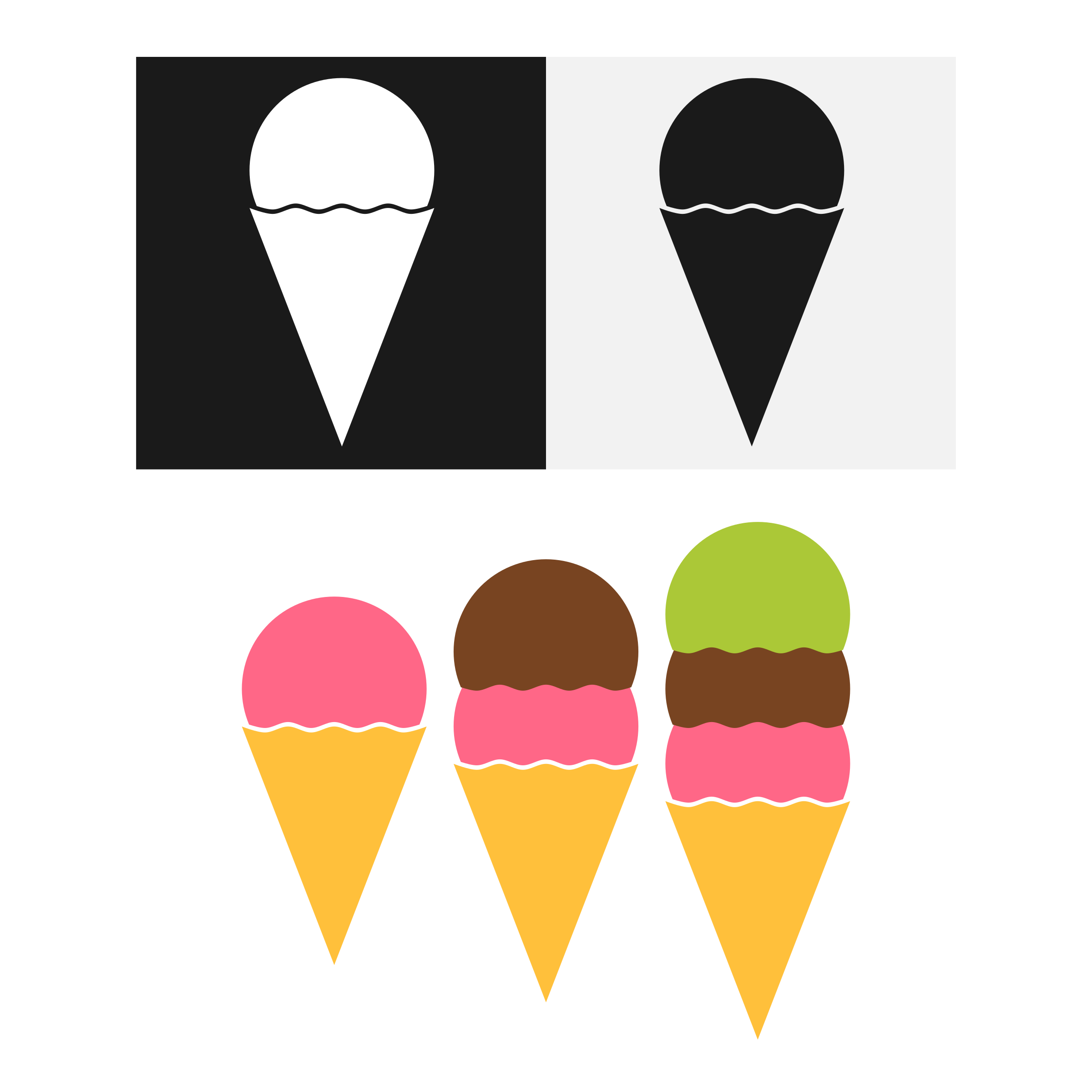 2400x2400 Minimalist Ice Cream Vectors Collection Icons Png