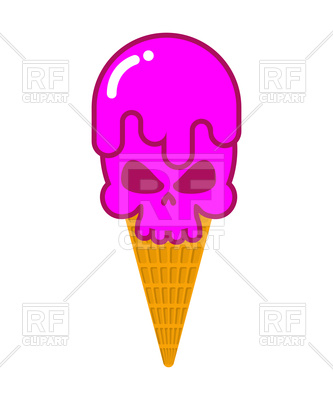333x400 Skull Purple Ice Cream Vector Image Vector Artwork Of Food And