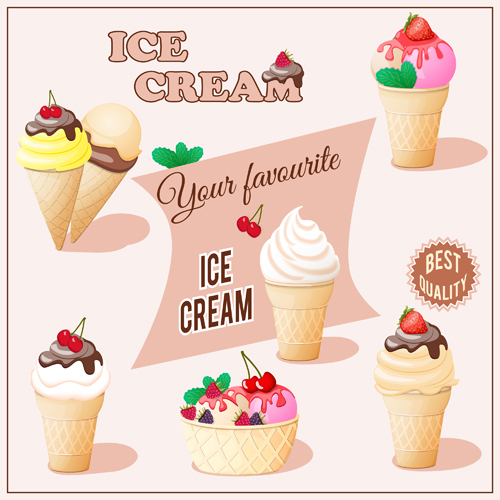 500x500 Different Delicious Ice Cream Vector Free Download