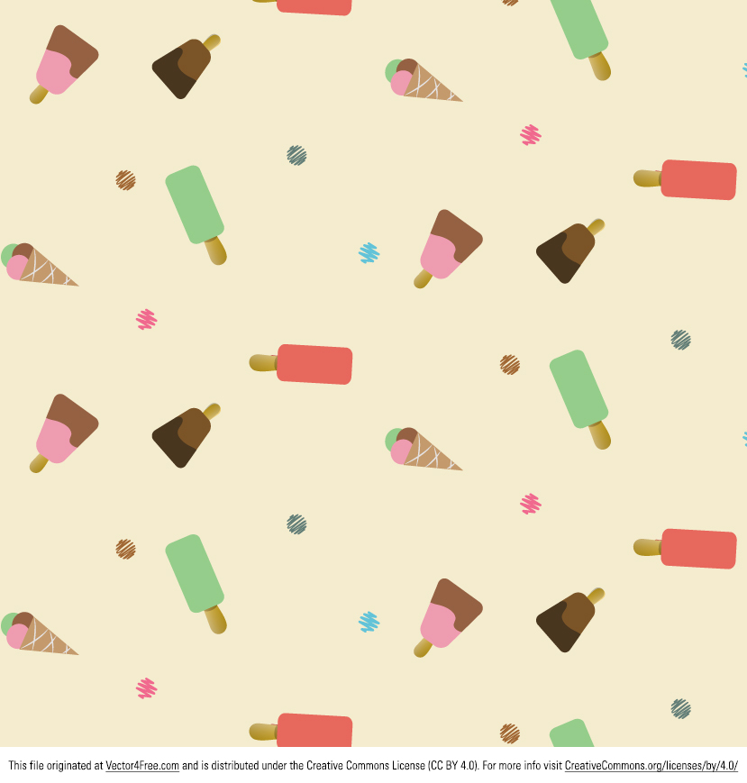 829x869 Free Icecream Pattern Vector