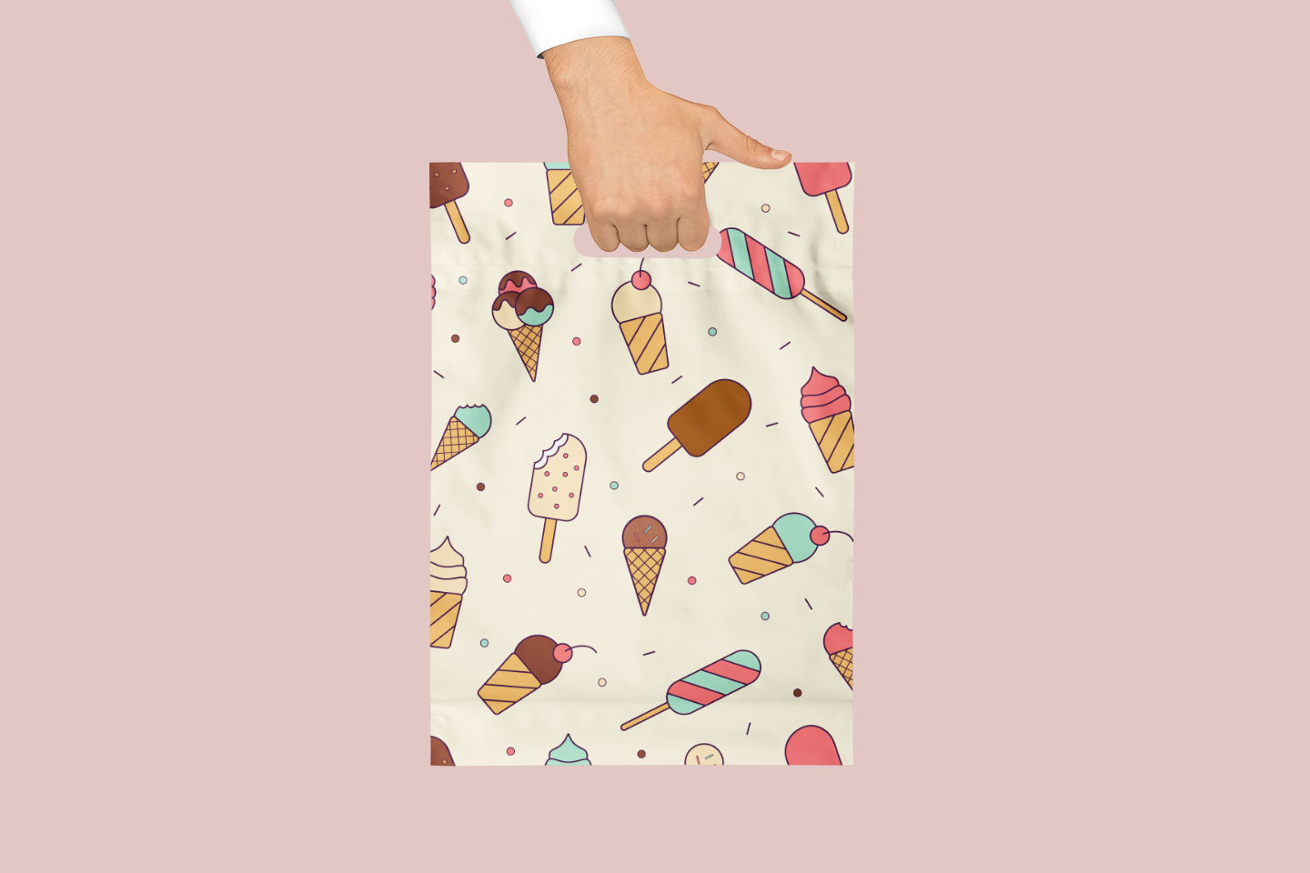 1440x960 Ice Cream Vector Free Seamless Pattern