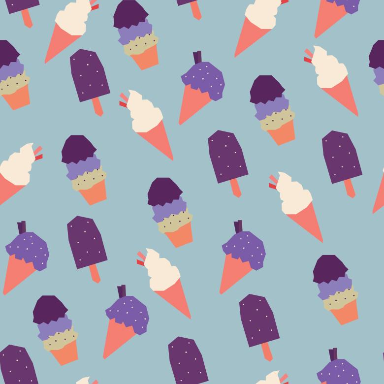 780x780 Ice Cream Vector Pattern