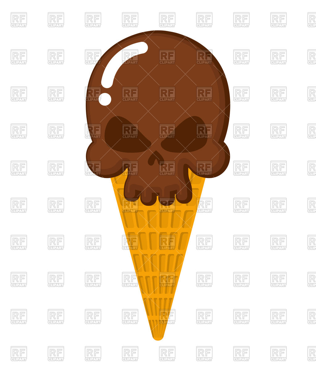 1022x1200 Skull Cone Ice Cream Vector Image Vector Artwork Of Food And