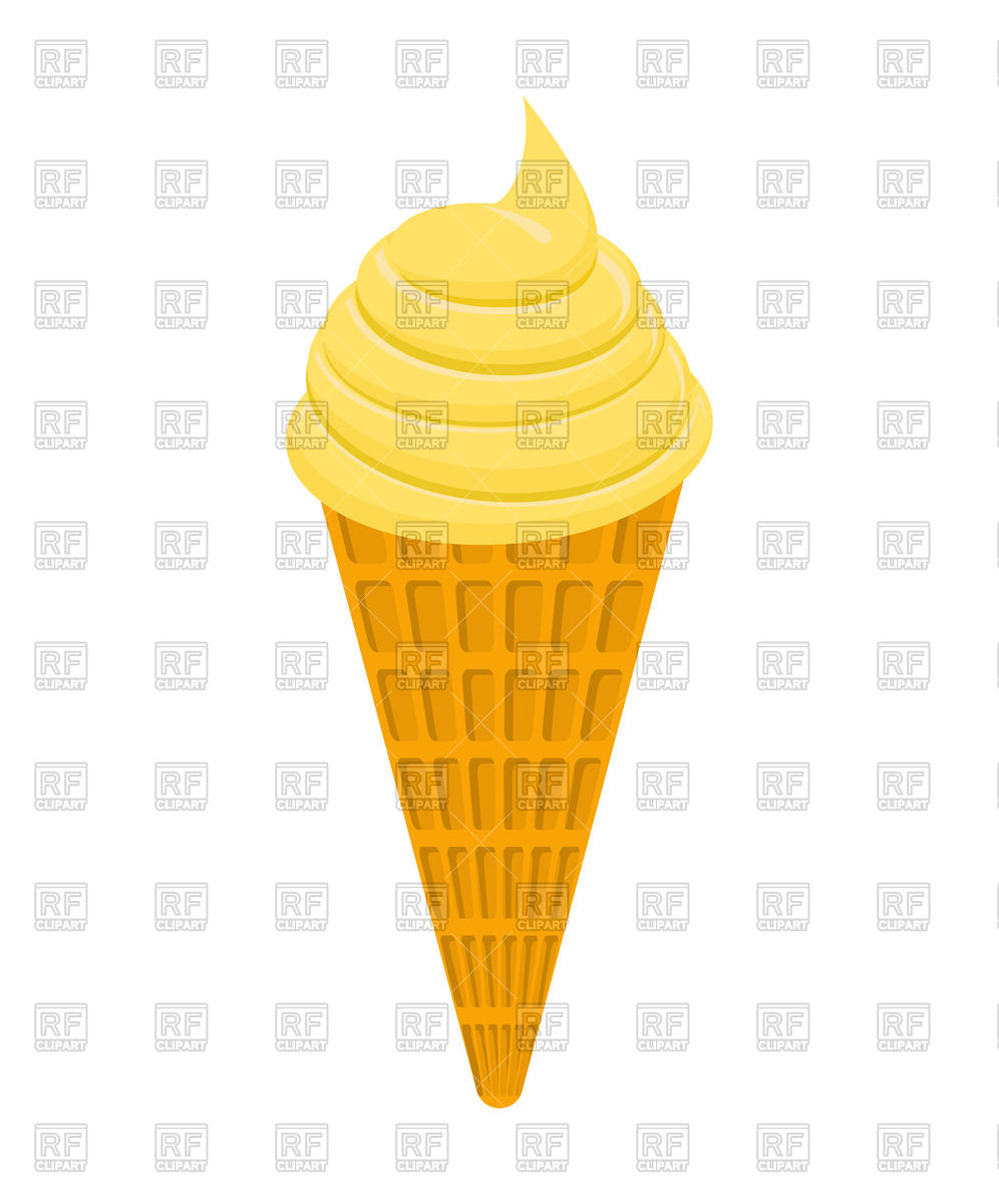 996x1200 Yellow Cone Ice Cream Vector Image Vector Artwork Of Food And