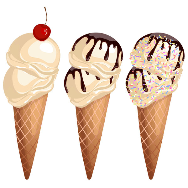 600x600 Delicious Chocolate Ice Cream Vector 05 Free Download