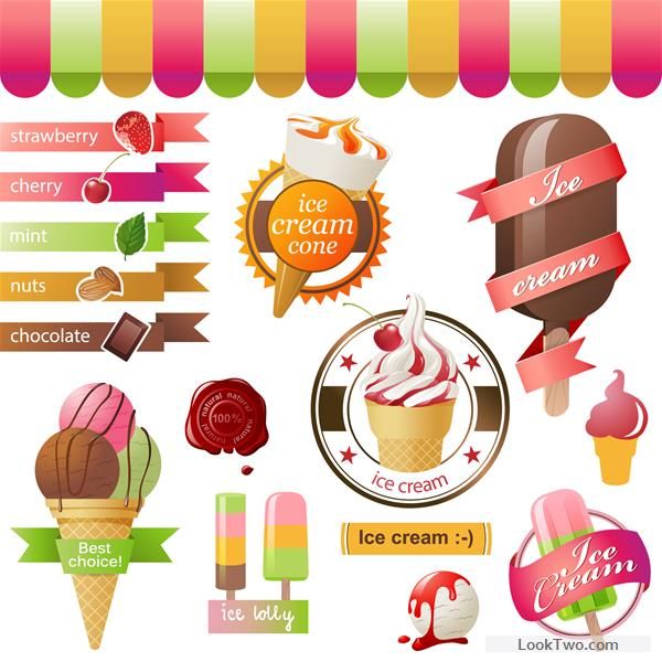 600x600 Different Flavors Ice Cream Vector Free Vector Download Free