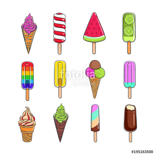 500x500 Drawn Ice Cream Vector