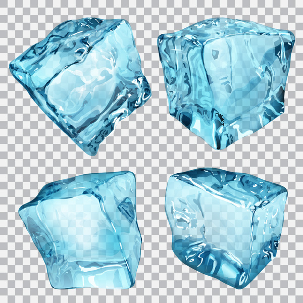 600x600 Realistic Ice Cubes Illustration Vector 02 Free Download