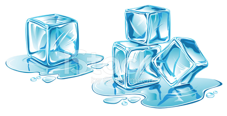 799x409 Vector Ice Cubes On White Background Stock Vector