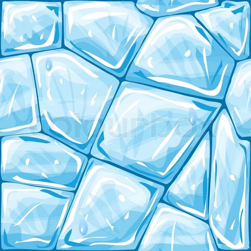 800x800 Vector Illustration Of Blue Ice Brick Seamless Pattern Stock