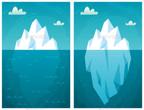 590x451 Iceberg Vector Illustration Eps, Ai Illustrator Vector Graphics