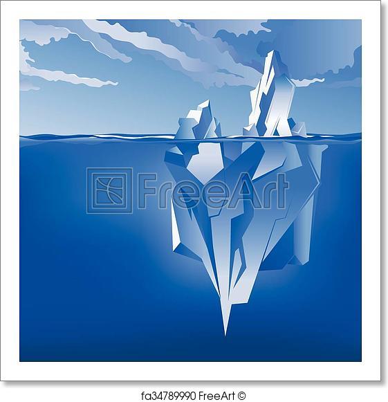 561x581 Free Art Print Of Background With Iceberg. Vector. Background With
