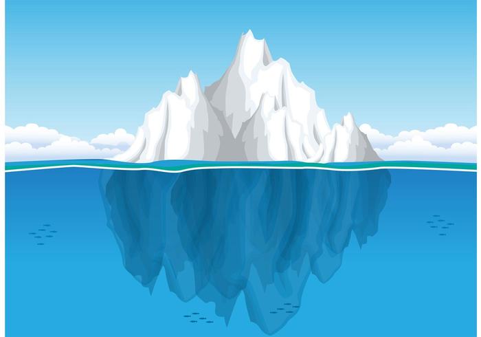 700x490 Iceberg Underwater Vector