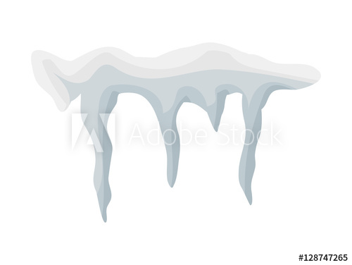 500x376 Icicles, Snow Cap, Drift Vector Symbol Icon Design.
