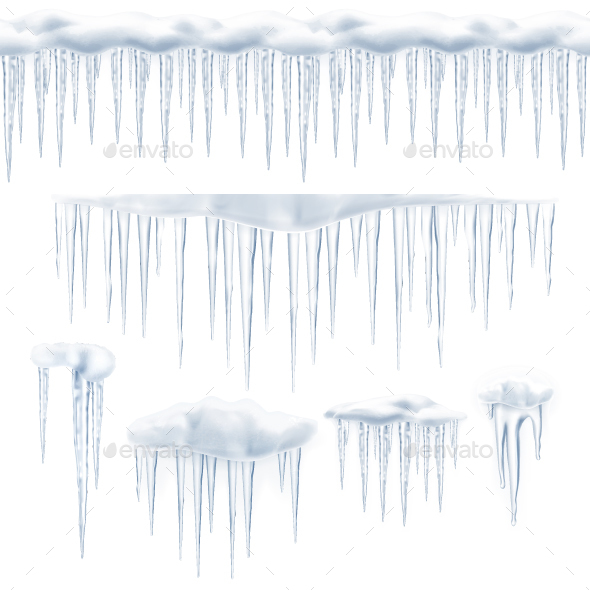 590x590 Icicles Vector Icons By Allevinatis Graphicriver
