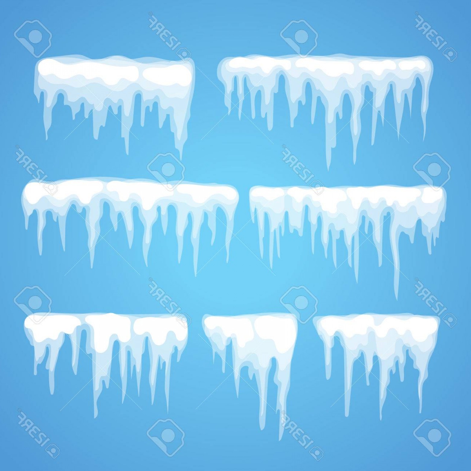 1560x1560 Photostock Vector Vector Icicle And Snow Elements Clipart