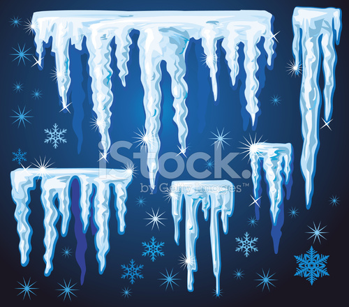 500x440 Set Of Blue Icicles Stock Vector