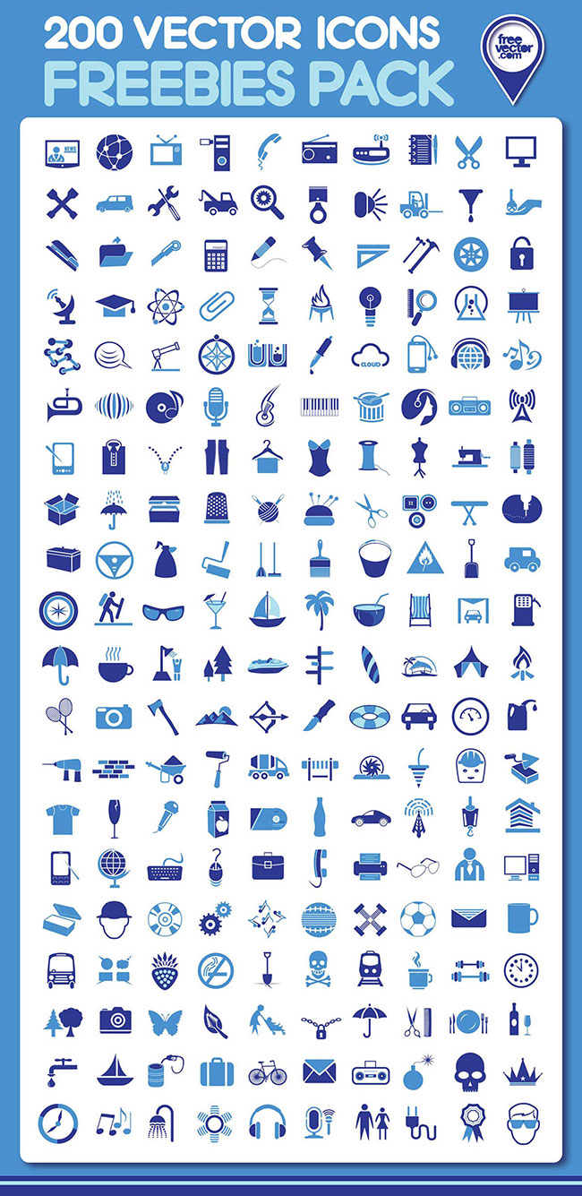 650x1335 Free Download 200 Vector Icons